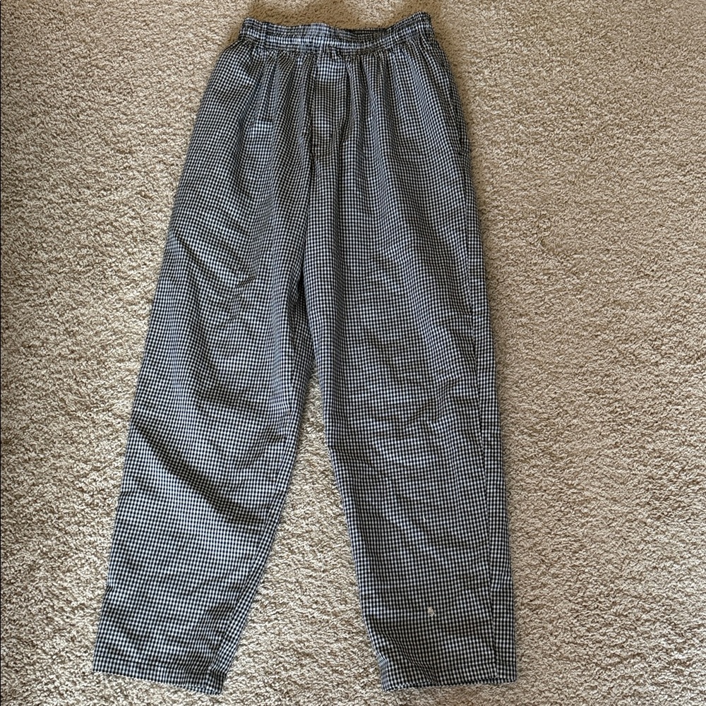 Men's Black and White New Chef Checkered Pants